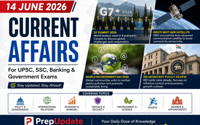 14 June 2026 Current Affairs for UPSC, SSC, Banking & Government Exams PrepUpdate