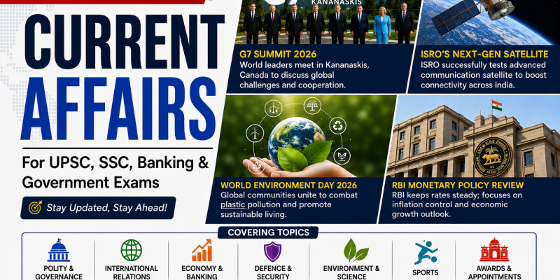 16 June 2026 Current Affairs (Hindi + English) Daily Current Affairs for UPSC, SSC, Banking & Railway