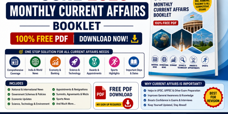June 2026 Monthly Current Affairs PDF