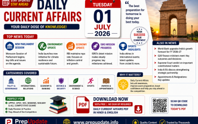 1 July 2026 Current Affairs