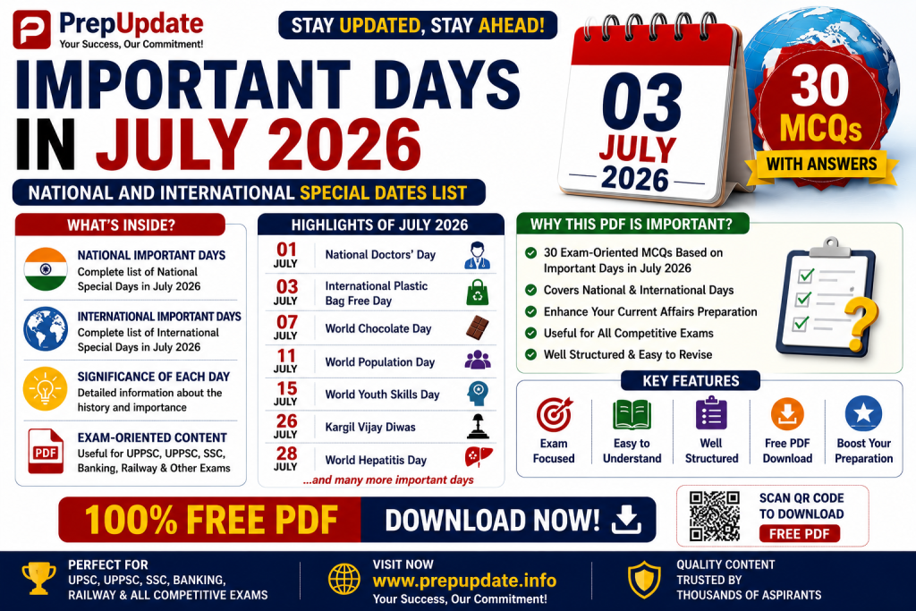 3 July 2026 Current Affairs in Hindi & English | Daily Current Affairs for UPSC, SSC, Banking & Railway
