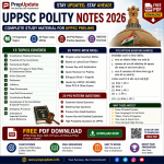 UPPSC Polity Notes 2026 PDF | 13 Topics, 20 MCQs & PYQs