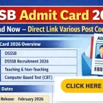DSSSB Dass Grade IV Typing Test Admit Card Out, Direct Link