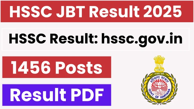 HSSC JBT Teacher Final Result 2026, Check Details