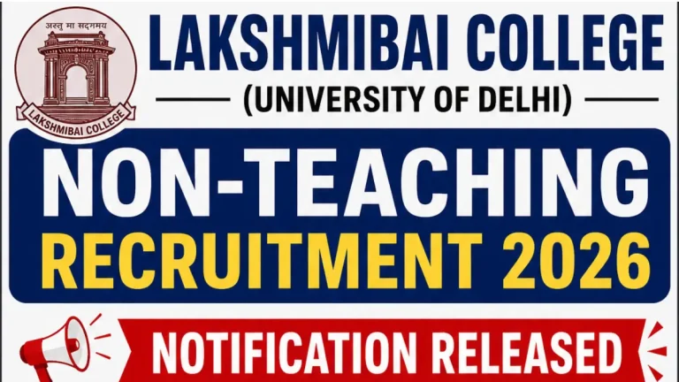 Lakshmibai College Delhi Non-Teaching Recruitment 2026: Apply Online for Various Posts
