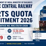 RRC Central Railway Sports Quota Recruitment 2026 – Notification Out for 59 Group C & Level-1 Posts
