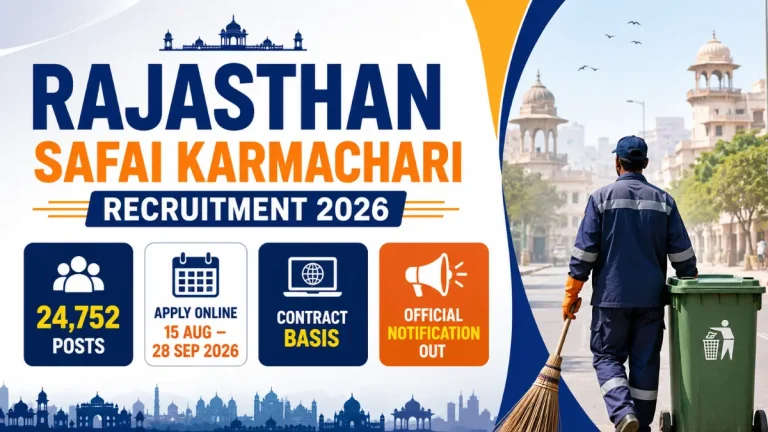 Rajasthan Safai Karmachari Recruitment 2026 – Notification Out for 24,752 Posts