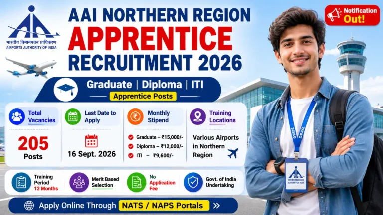 AAI Northern Region Apprentice Recruitment 2026: Apply Online for 205 Posts