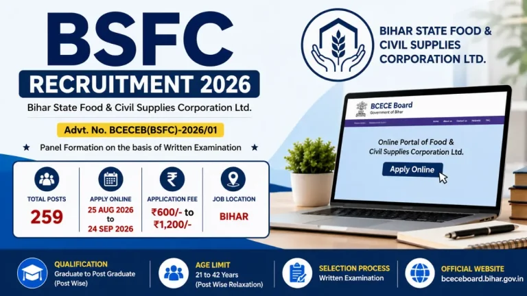 BSFC Recruitment 2026: Apply for LDC, Accountant & Assistant Manager Posts