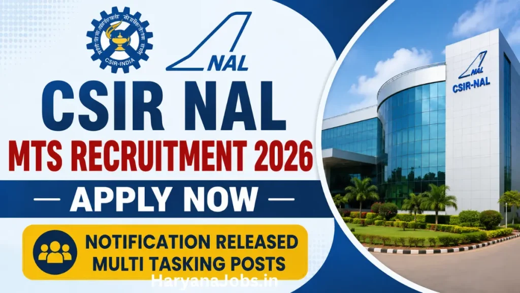 CSIR NAL MTS Recruitment 2026: Apply Online for Multi Tasking Staff Posts