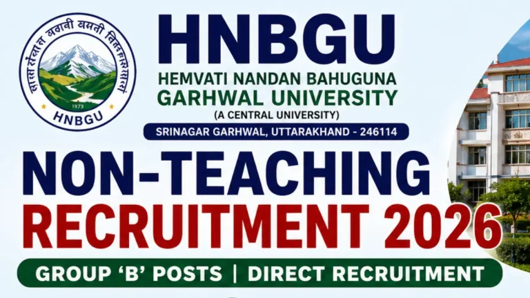 HNBGU Non-Teaching Recruitment 2026: Apply Online for Various Posts