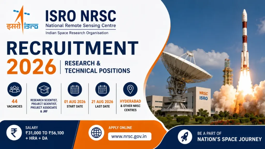 ISRO NRSC Recruitment 2026: Apply Online for Various Posts