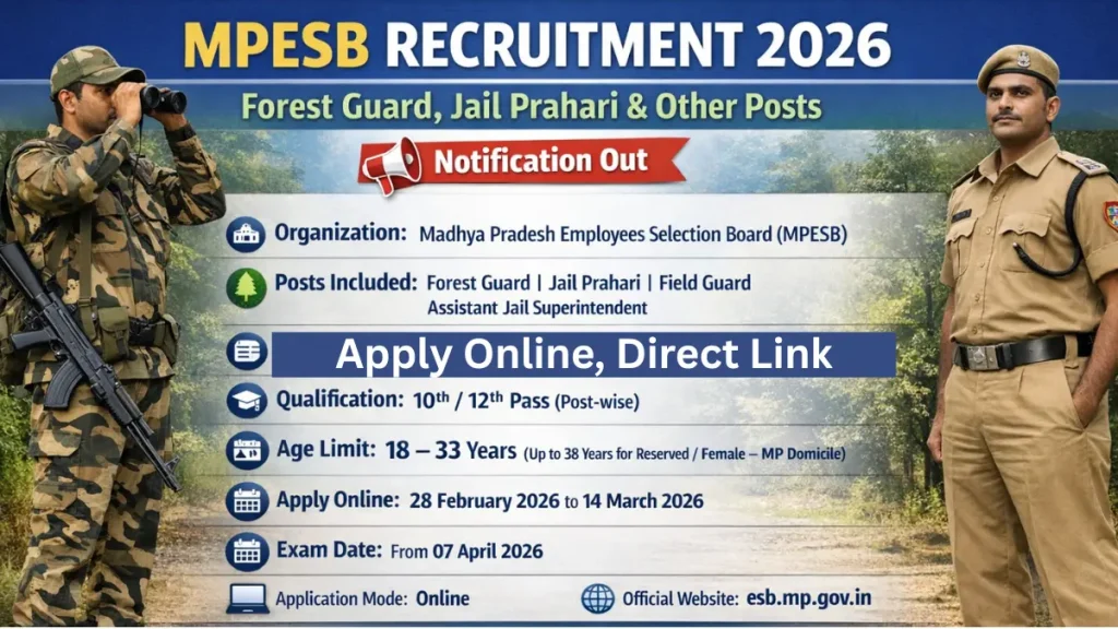 MPESB Forest Guard, Jail Prahari, Field Guard & Superintendent Posts Result Out, Direct Link