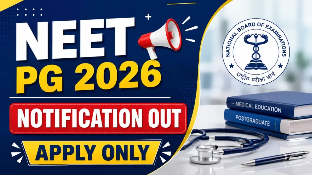 NEET PG 2026: Exam City Intimation Out, Direct Link