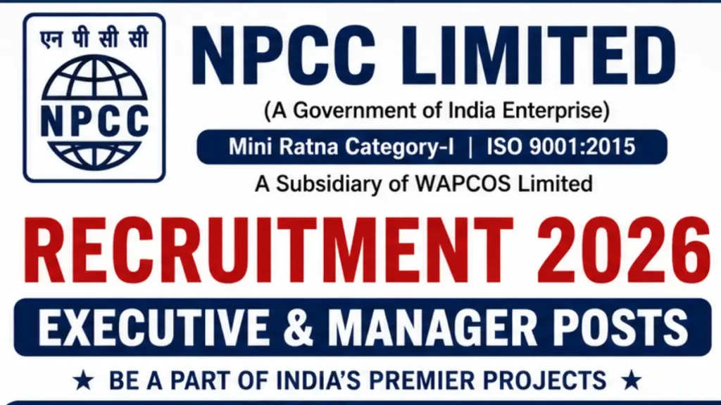 NPCC Recruitment 2026 – Apply Online for Executive & Manager Posts