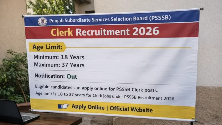 PSSSB Clerk Recruitment 2026: Reopen Application Form, Check Notice