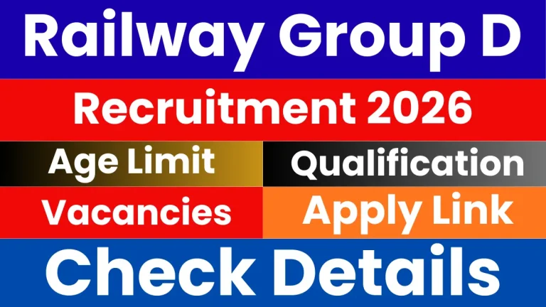 RRB Group D Recruitment 2026: Apply Online for 22000+ Posts