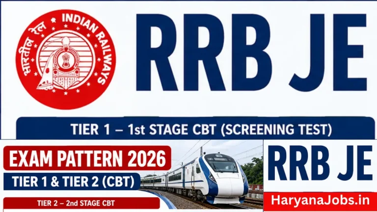 RRB JE Exam Pattern 2026 – Tier 1 & Tier 2, Check Complete Details