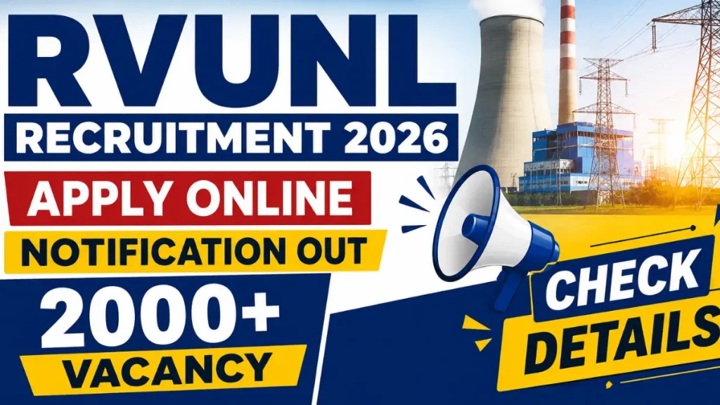 RVUNL Recruitment 2026 Notification Out for 2005 Posts, Apply Online