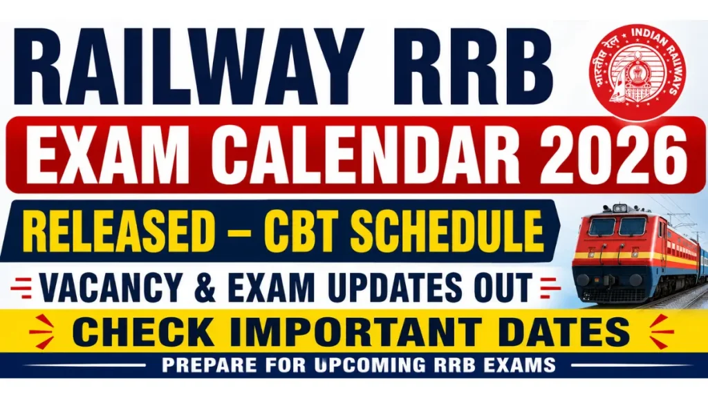 Railway RRB Exam Calendar 2026 Released – CBT Schedule, Upcoming Vacancy, Check Details