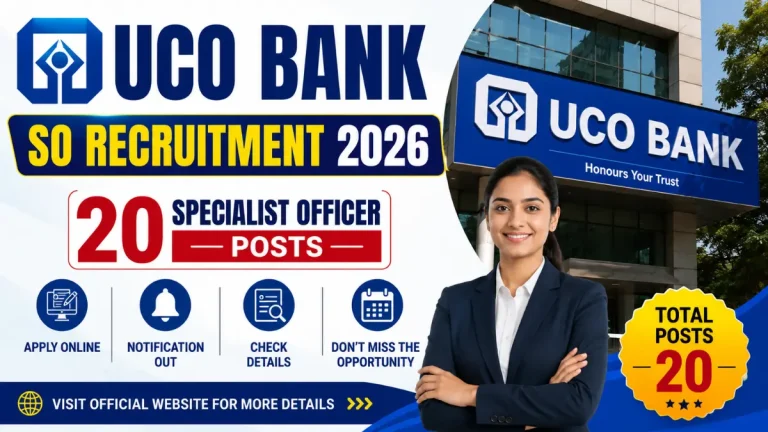 UCO Bank SO Recruitment 2026: Apply Online for Specialist Officer Posts