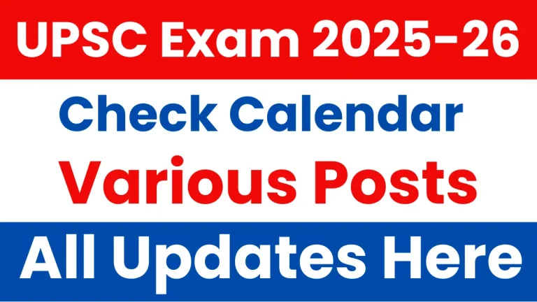 UPSC Exam Calendar 2026: Check All Notification & Exam Dates