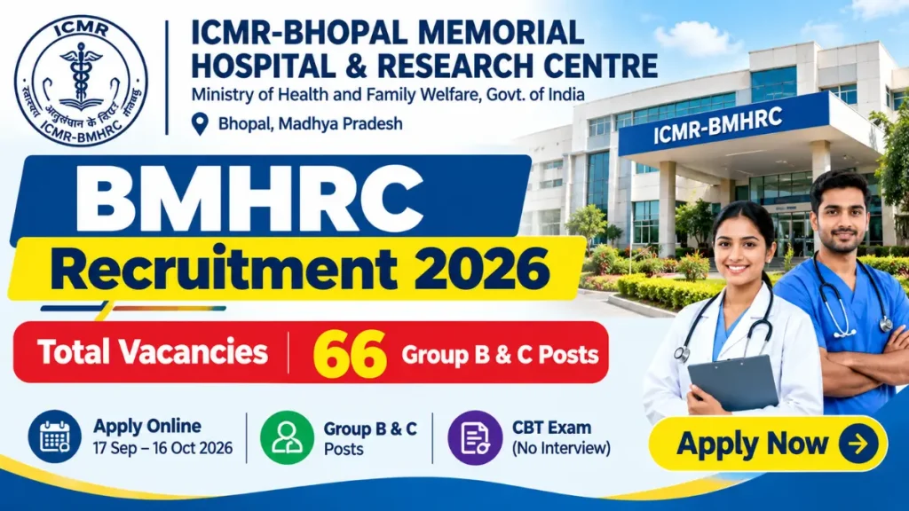 ICMR BMHRC Recruitment 2026 – Apply Online for Group B & C Posts