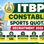 ITBP Constable Sports Quota Recruitment 2026: Notification Out for 126 Posts