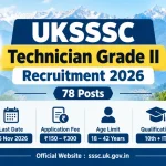 UKSSSC Technician Grade II Recruitment 2026 – Apply Online for 78 Posts